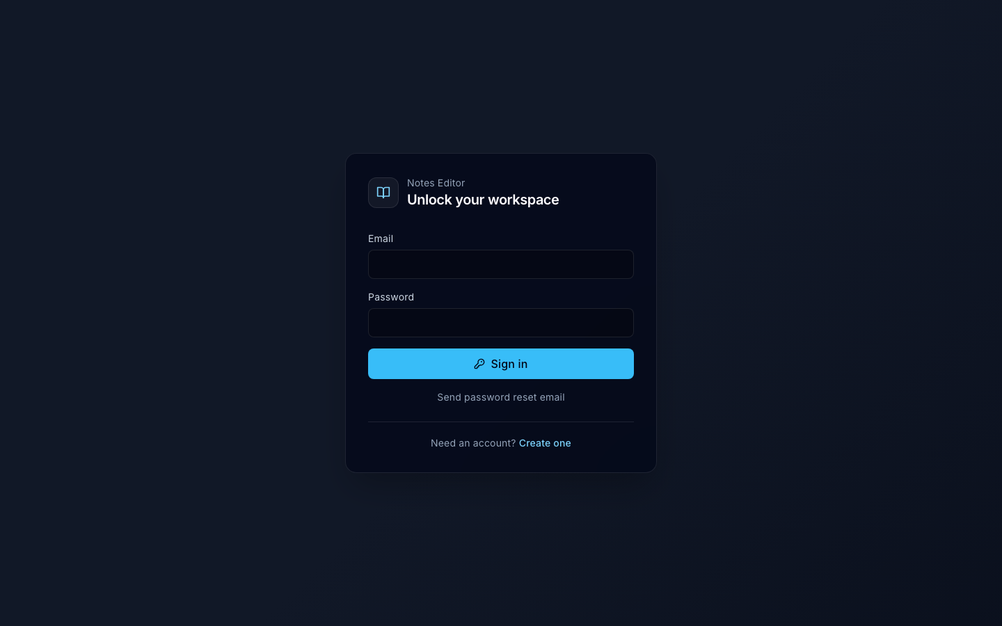 Notes Editor website